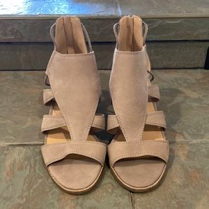 Lucky brand peep toe wedge